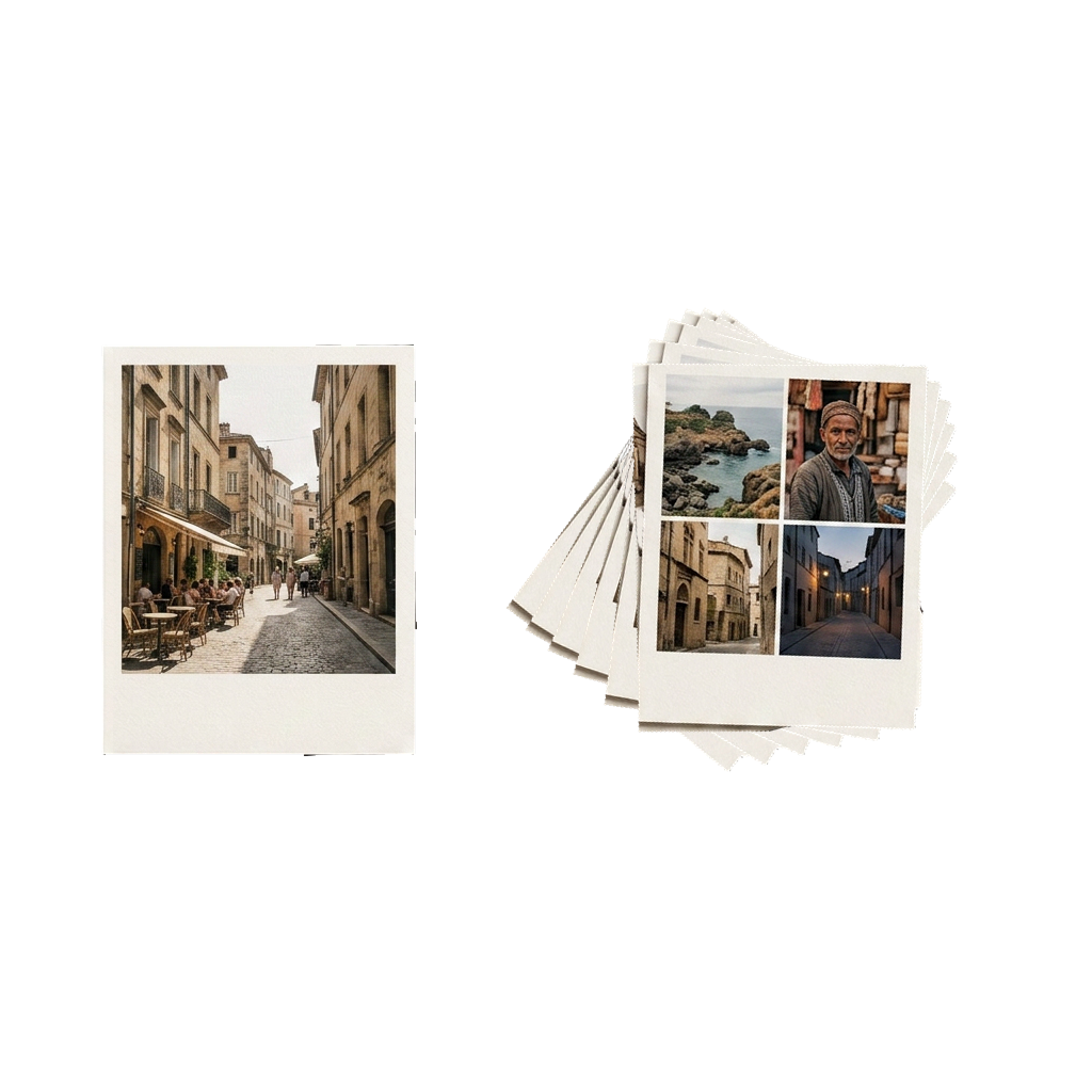 One selected photo beside a stack representing batch conversion